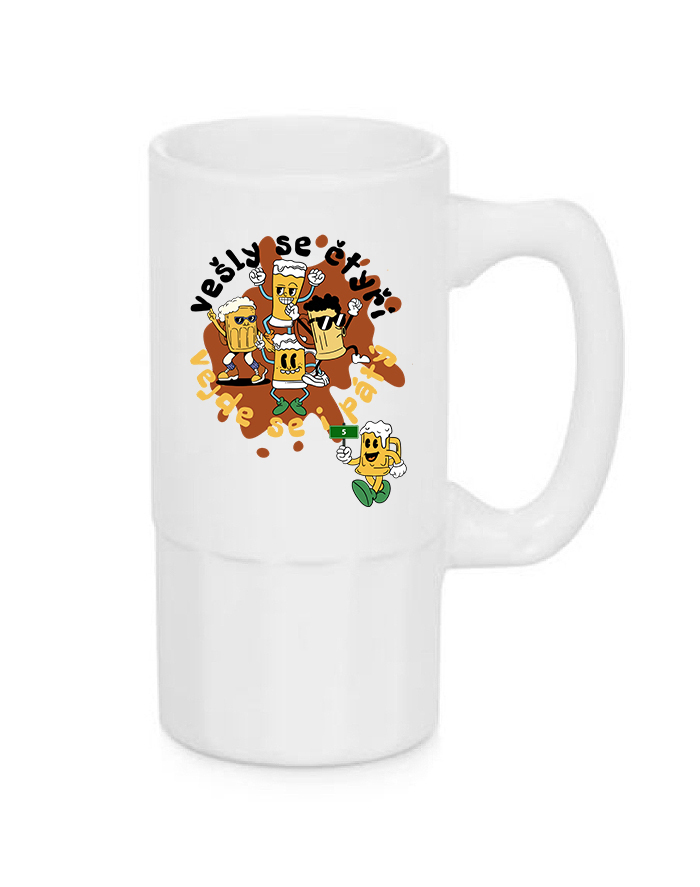 Úzky pivný polliter Vošli štyria, vojde aj piaty