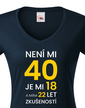 Dámske tričko k 40. narodeninám