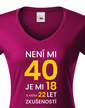Dámske tričko k 40. narodeninám