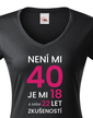 Dámske tričko k 40. narodeninám
