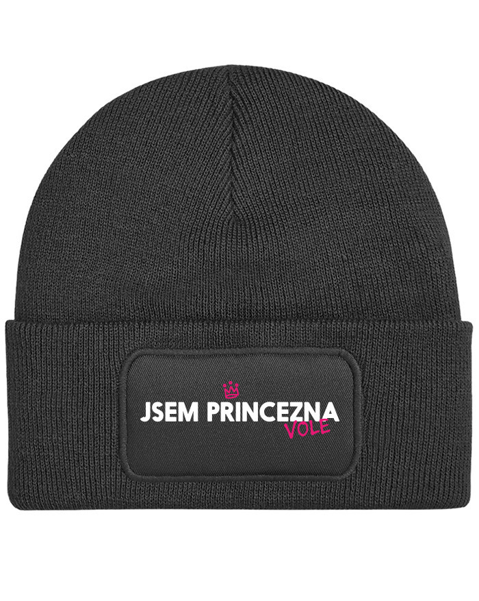 Unisex čiapka s obdélníkovou nášivkou Som princezná vole 2