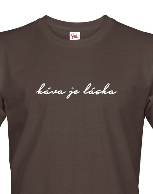 Pánske tričko Káva je láska