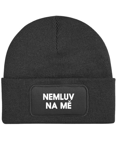 Unisex čiapka s obdĺžnikovou nášivkou Nemluv na mě