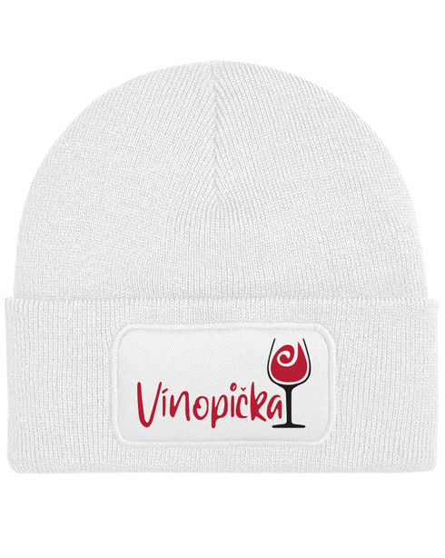 Unisex čiapka s obdĺžnikovou nášivkou Vínopička