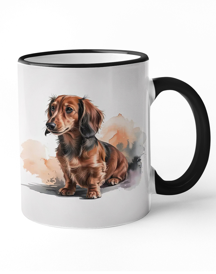 Keramický hrnček s jazvečíkom