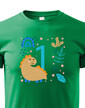 Detské tričko s voliteľným vekom dinosaurus