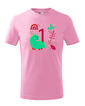 Detské tričko s voliteľným vekom dinosaurus