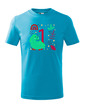 Detské tričko s voliteľným vekom dinosaurus