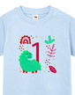 Detské tričko pre najmenších s voliteľným vekom dinosaurus
