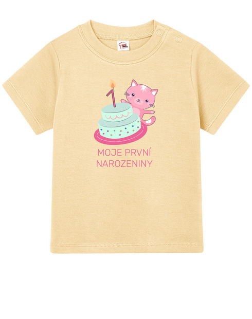Detské tričko pre najmenších Mačička s vekom podľa želania
