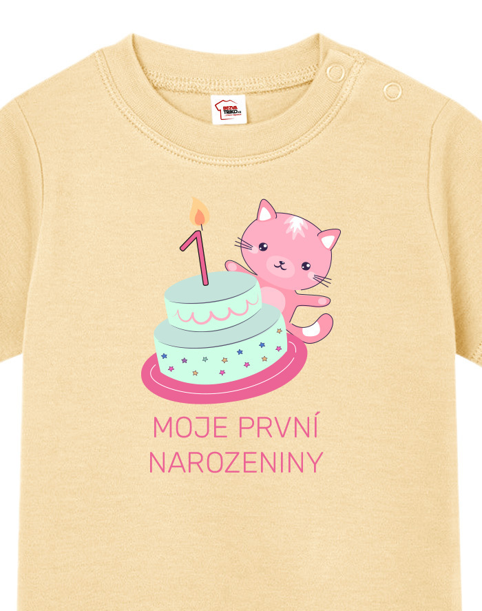 Detské tričko pre najmenších Mačička s vekom podľa želania