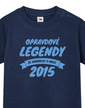 Detské tričko Skutočné legendy s voliteľným rokom narodenia
