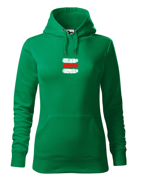 Dámska mikina Turistická značka - červená