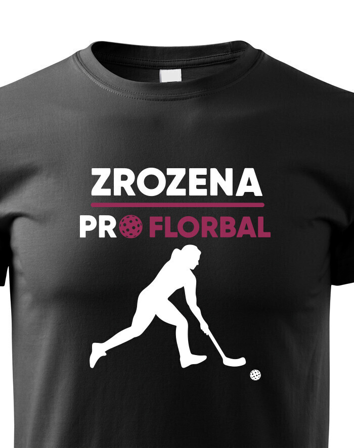 Detské tričko Zrodená pre florbal