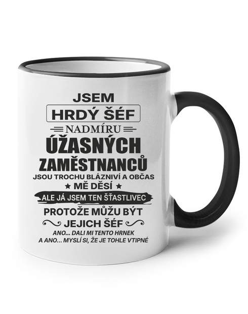 Keramický hrnček s motívom - Som hrdý šéf