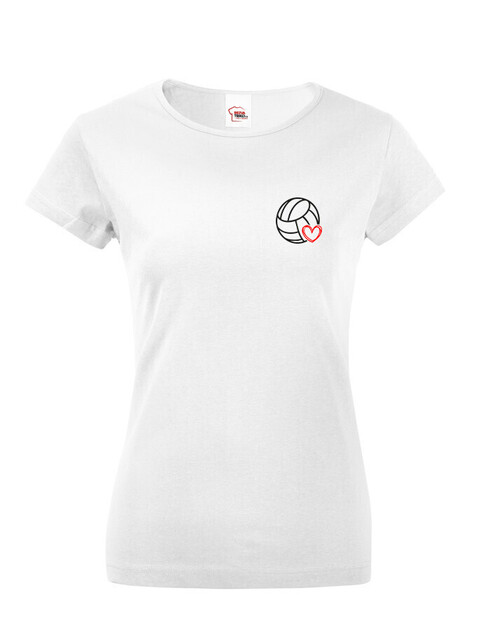 Dámske tričko Volejbalová lopta srdiečko
