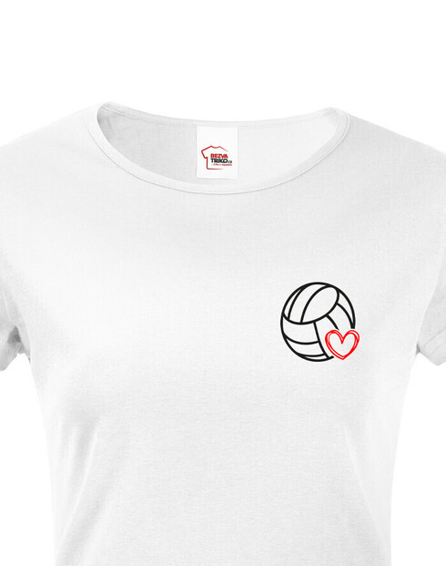 Dámske tričko Volejbalová lopta srdiečko
