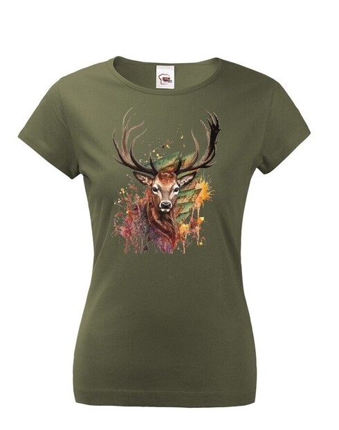 Dámské tričko s jeleňom