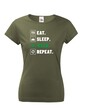 Dámské tričko -Eat sleep weed repeat