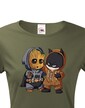 Dámske tričko Batman a Groot