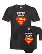 Detské body a pánske tričko Super Dad a Baby