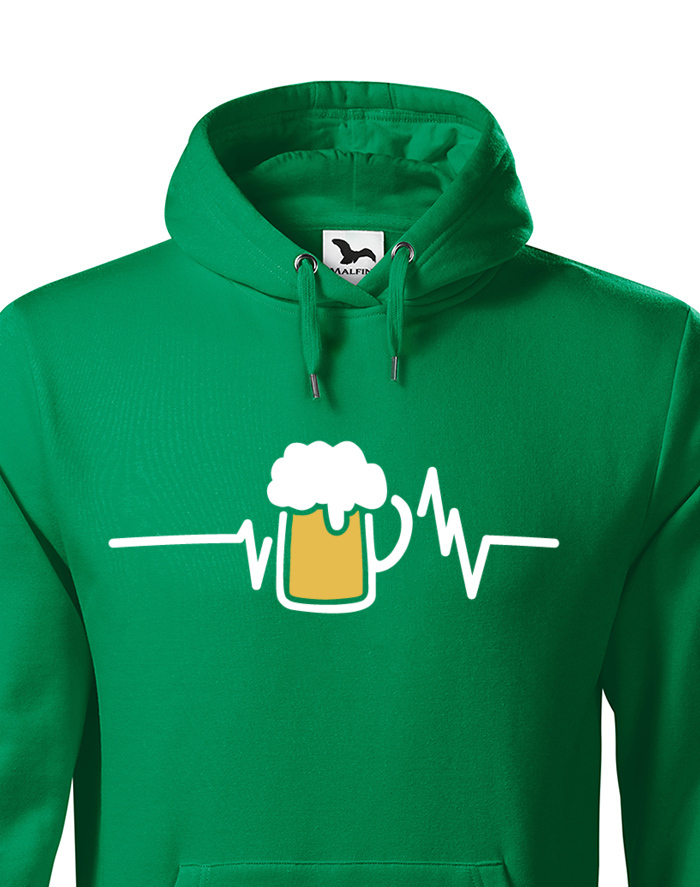 Pánska mikina s potlačou pivo
