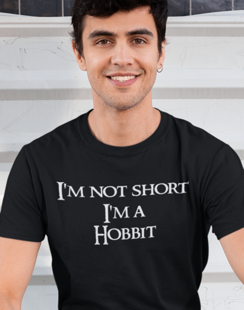 Pánske tričko "I am not short I am Hobbit"