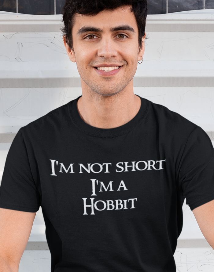 Pánske tričko "I am not short I am Hobbit"