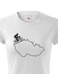 Dámské tričko pre cyklistov s mapou Čr