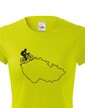 Dámské tričko pre cyklistov s mapou Čr