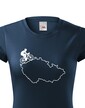 Dámské tričko pre cyklistov s mapou Čr