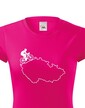 Dámské tričko pre cyklistov s mapou Čr