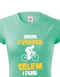 Dámské tričko Cyklista tělem i duší