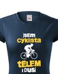 Dámské tričko Cyklista tělem i duší
