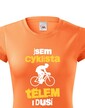 Dámské tričko Cyklista tělem i duší