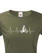 Dámské tričko tep cyklisty