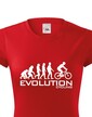 Dámské cyklo triko Evoluce cyklistiky