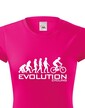 Dámské cyklo triko Evoluce cyklistiky