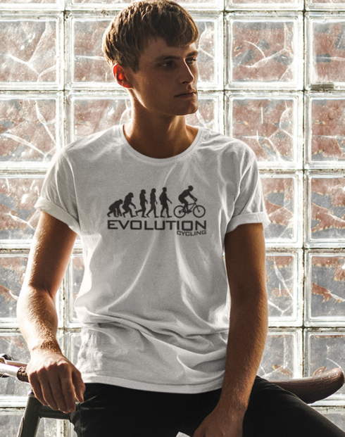 Pánske cyklo tričko Evolúcia cyklistiky