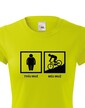Dámské cyklo tričko Tvůj muž - můj muž