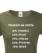 Dámské tričko - Práca na 100 %