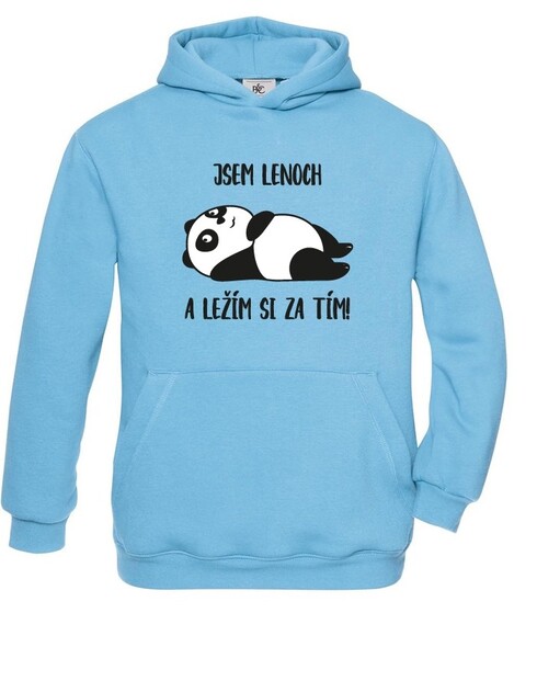 Detská mikina Som leňoch a ležím si za tým!