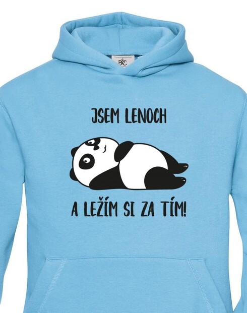 Detská mikina Som leňoch a ležím si za tým!