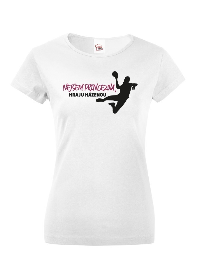 Dámske tričko Nie som princezná hrám hádzanú