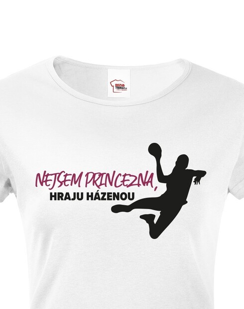 Dámske tričko Nie som princezná hrám hádzanú