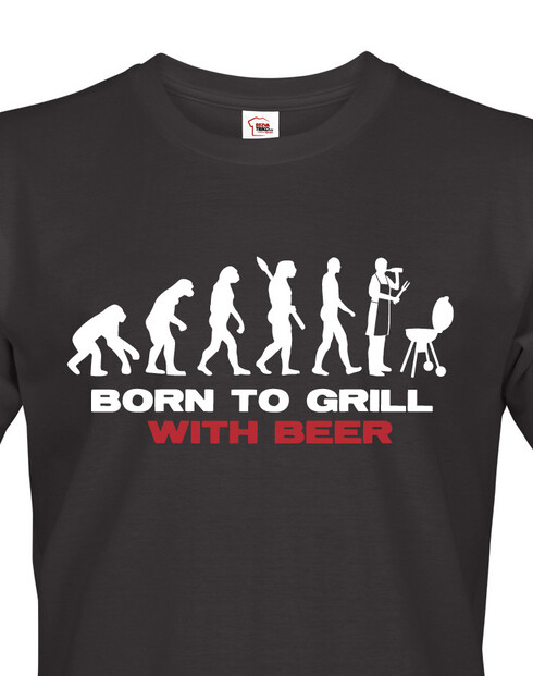 Pánske tričko Narodený pre grilovanie