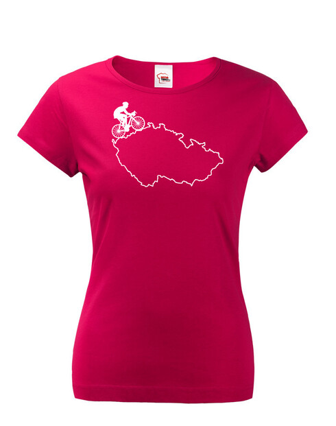 Dámské tričko pre cyklistov s mapou Čr