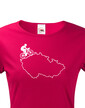 Dámské tričko pre cyklistov s mapou Čr