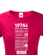 Dámske tričko narodeninové noviny 1976