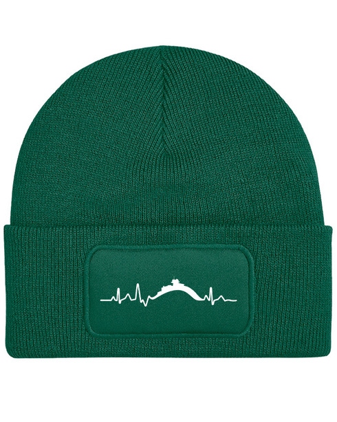 Unisex čiapka s obdélníkovou nášivkou so Sněžkou EKG